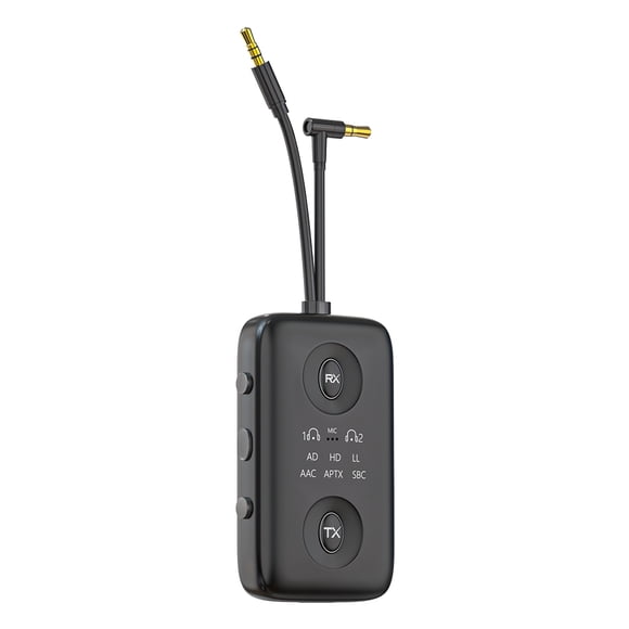 EMIUZEK LE519 Bluetooth 5.4 Receiver Transmitter 2 in 1 Wireless Audio Adapter RX TX Dual Mode 3.5mm AUX Jack Input Output Multipoint Low Latency HiFi Sound for TV Speaker PC Car Home Audio System