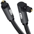 thumbnail image 1 of EMK 90 Degree Toslink Optical Cable 360 Degree Free-Rotating Plug Fiber Optic Cable S/PDIF Toslink Male to Male for Home Theater, Sound Bar, TV, PS4, Xbox,Grey (3.3ft/1m), 1 of 7