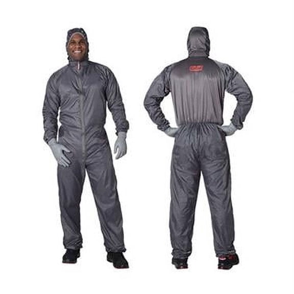 EMM Specilaties Colad BodyGuard 520062 Spray Overall, 3X-Large, Gray, Nylon Taffeta 190T/1% Carbon Thread, Elastic Waist