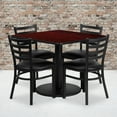 thumbnail image 1 of EMMA + OLIVER 5 Piece Adult Traditional Steel Dining Table Set & Plywood, Black, 1 of 3