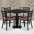 thumbnail image 1 of EMMA + OLIVER 5 Piece Traditional Laminate & Foam Dining Table Set, Black, 1 of 5