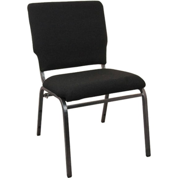 EMMA + OLIVER Black Multipurpose Church Chairs - 18.5 in. Wide