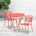 thumbnail image 1 of EMMA + OLIVER Commercial Grade 30" Round Coral Folding Patio Table Set, Coral, 1 of 5