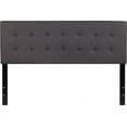 thumbnail image 1 of EMMA + OLIVER Contemporary Tufted Vinyl Headboard, Queen, Gray, 1 of 9