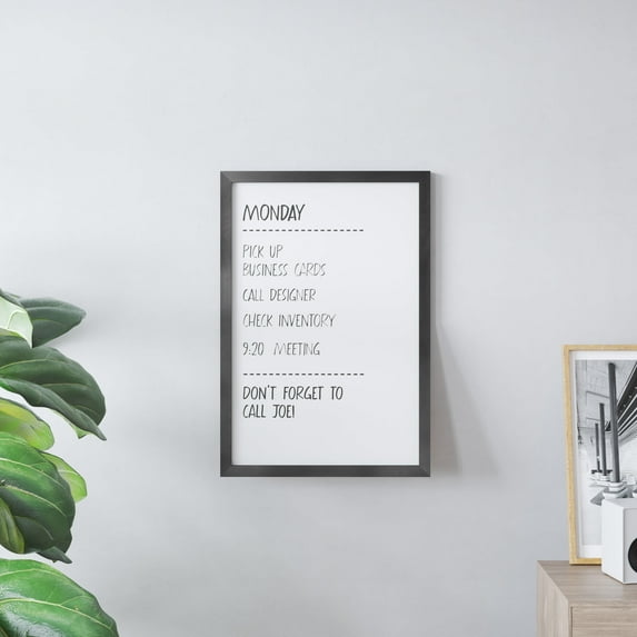 EMMA + OLIVER Dry Erase Magnetic Whiteboard with Marker, Magnets and Eraser