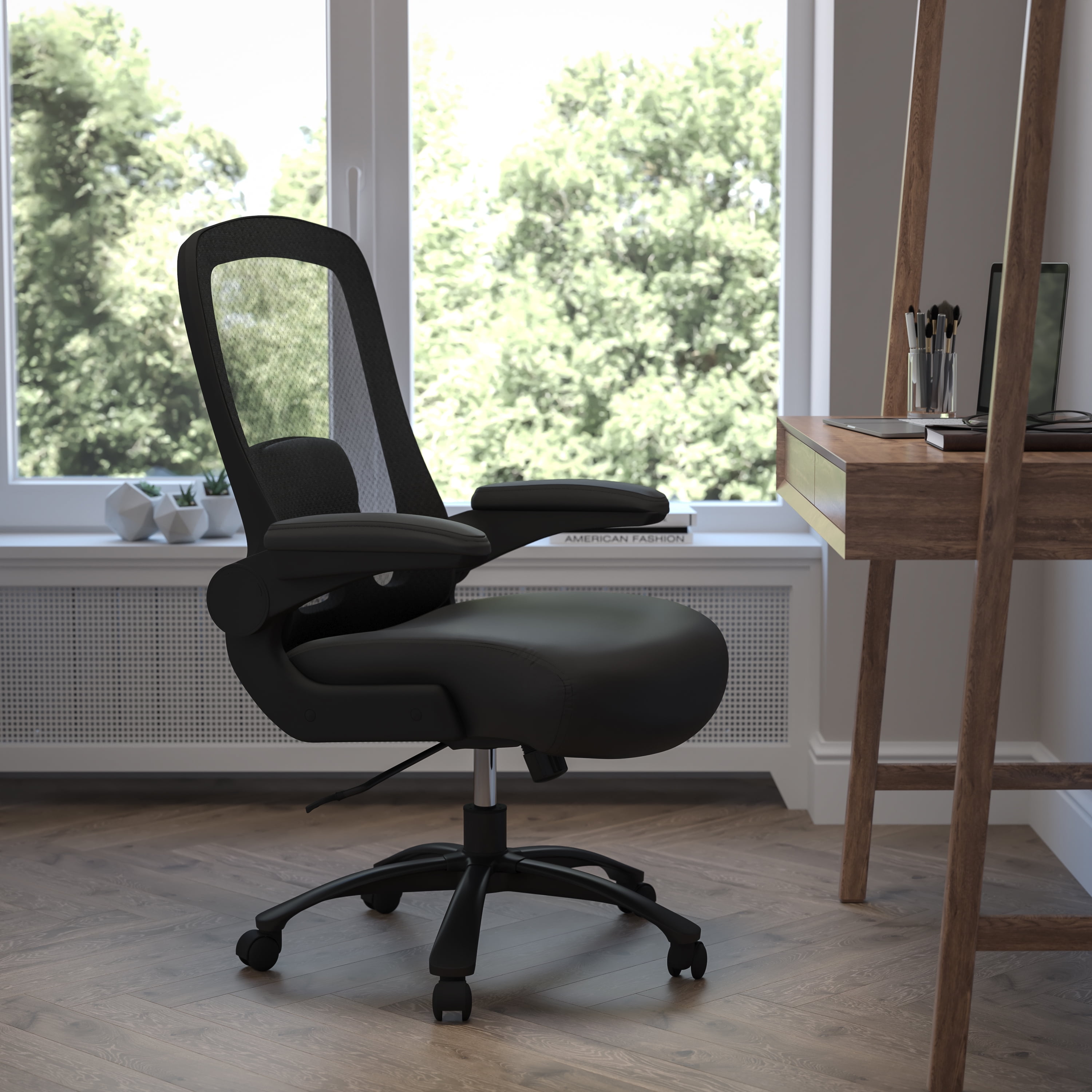 EMMA + OLIVER High Back 360 Degree Swivel and Lumbar Support
