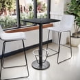 thumbnail image 1 of Emma + Oliver 24" Square Black Laminate Bar Table Top-18"RD Base/Foot Ring, 1 of 3
