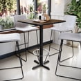 thumbnail image 1 of Emma + Oliver 30" Square Walnut Laminate Bar Table Top-22"x22" Base/Foot Ring, 1 of 3