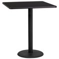 thumbnail image 1 of EMMA + OLIVER Scratch-Resistant Pub Table, Black, 1 of 3