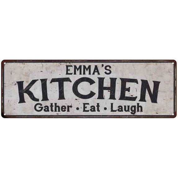 EMMA's Kitchen Gift Rustic Chic Decor Gift 6x18 Sign 206180051024