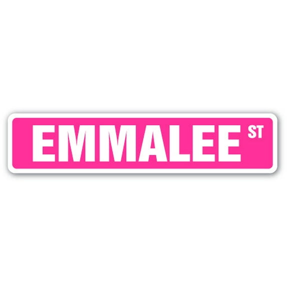 EMMALEE Street Sign Childrens Name Room Sign | Indoor/Outdoor | 30" Wide