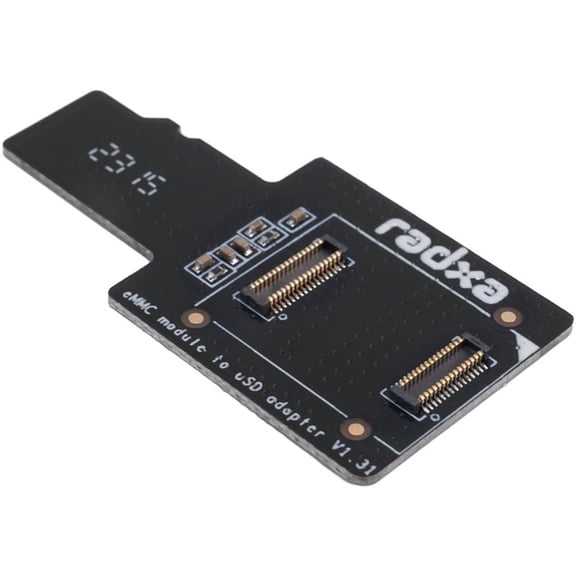 EMMC to USD Board EMMC to USB (MicroSD) Adapter Board MicroSD EMMC Modules for ROCK PI 4A/4B,1 x eMMC to uSD Board,Random Color