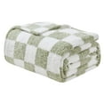 thumbnail image 1 of EMME Checkered Blanket Twin Size - 60"*80" Green Soft Fluffy Warm Throw Blankets for Couch, Sofa, Chair, Bed, Camping, Picnic, Travel Lightweight Bed Blanket, 1 of 5