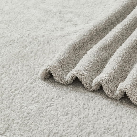 EMME Fluffy Soft Blanket Queen Size - 80"*90" Grey Soft Fluffy Warm Bed Blankets Bed, Camping, Picnic, Travel Lightweight Blanket