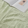 thumbnail image 1 of EMME Throw Blanket 100% Cotton Soft Muslin Blanket for Couch Bed Lightweight Breathable Gauze Blanket (Mint Green, 55"x75"), 1 of 6