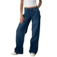 thumbnail image 1 of EMMIOL Women's Wide Leg Jeans Mid Waist Baggy Jeans Vintage Y2K 90s Boyfriend Denim Pants, 1 of 9