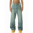 thumbnail image 1 of EMMIOL Men's Wide Leg Jeans Y2K Vintage Baggy Jeans 90s Hip Hop Streetwear Loose Fit Denim Pants, 1 of 6
