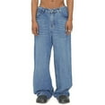 thumbnail image 1 of EMMIOL Men's Wide Leg Jeans Y2K Vintage Baggy Jeans 90s Hip Hop Streetwear Distressed Loose Fit Denim Pants, 1 of 7