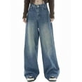 thumbnail image 1 of EMMIOL Wide Leg Jeans for Women Mid-Low Waist Baggy Boyfriend Jeans Y2K Vintage Denim Pants with Pockets, 1 of 7