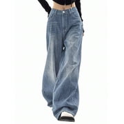 EMMIOL Womens Baggy Jeans High Waist Barrel Jeans Y2K Vintage Wide Leg Fit Jeans 90s Boyfriend Streetwear Denim Pants