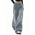 thumbnail image 1 of EMMIOL Women's Baggy Jeans High Waist Barrel Jeans Y2K Vintage Wide Leg Fit Jeans 90s Boyfriend Streetwear Denim Pants, 1 of 6