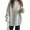 thumbnail image 1 of EMMIOL Women's Chunky Cable Knit Oversized Sweater Long Sleeve Crewneck Pullover for Casual Fall Outfits, 1 of 6
