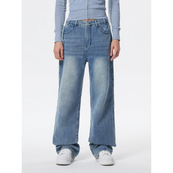 EMMIOL Women's High Rise Baggy Barrel Jeans Y2K Vintage Wide Leg Jeans Dark Wash Boyfriend Denim Pants