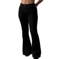 thumbnail image 1 of EMMIOL Women's High Waist Slim Fit Flare Jeans Y2K 90s Bell Bottoms Vintage Washed Denim for Casual,Streetwear, 1 of 1