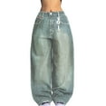 thumbnail image 1 of EMMIOL Women's Hip Hop Baggy Jeans Wide Leg Mid-Low Waist Jeans Loose Boyfriends Pants 90s Vintage Denim Pants, 1 of 6
