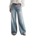 thumbnail image 1 of EMMIOL Women's Mid High Rise Wide Leg Baggy Jeans Y2K Boyfriend Denim Pants with Pockets, 1 of 7