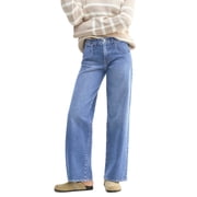 EMMIOL Womens Mid-Rise Stretchy Baggy Jeans Trendy Y2K Straight Leg Boyfriend Jeans Loose Fit Wide Leg Casual Denim Trousers