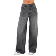 EMMIOL Womens Vintage Y2K Wide Leg Jeans 90s Baggy Boyfriend Style Denim Pants,High Rise Loose Fit Jeans