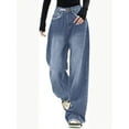 thumbnail image 1 of EMMIOL Women's Y2K Barrel Baggy Jeans Stretch High Waist Wide Leg Jeans Vintage Boyfriend Denim Pants, 1 of 7