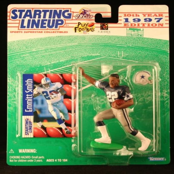 EMMITT SMITH / DALLAS COWBOYS 1997 NFL Starting Lineup Action Figure & Exclusive NFL Collector Trading Card