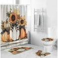 thumbnail image 1 of 4 Pcs Shower Curtain Sets with Rugs Luxurious Navy Blue Marble Bathroom Sets with Shower Curtain and Rugs Modern Abstract Bathroom Decor Accessories for Bathroom Toilet Lid Cover, 1 of 4
