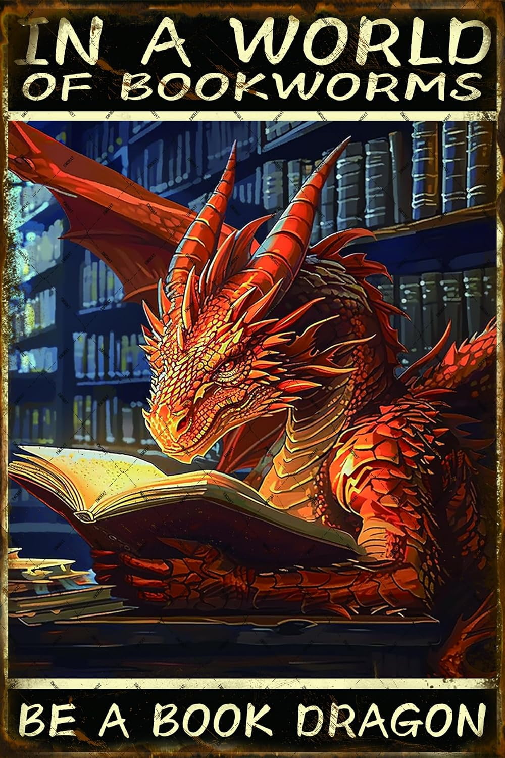 In A World Of Bookworms Be A Book Dragon Book Lovers Js Essential T-Shirt for