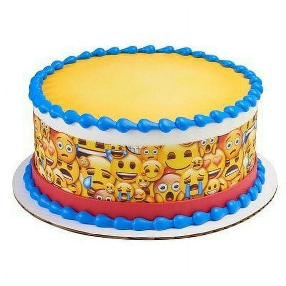 EMOJI Edible Icing Image Cake Border Strips 3 strips