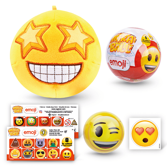 Emoji Miraball, Maxi Expandable Plush Toy, Mystery Collectible Plush, Children Ages 3+
