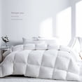 thumbnail image 1 of EMONIA Top Hotel Luxury All Season Down Alternative Comforter Quilted Duvet Insert with Tabs Washable Hypoallergenic Reversible Quilt- White - Queen, 1 of 9