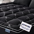 thumbnail image 1 of EMONIA Premium Soft Mattress Topper King for Back Pain Relief, Rayon Derived from Bamboo Pillow Top Mattress Pad with 8-21" Deep Pocket, Naturally Cooling Noiseless OEKO-TEX Certified (Black,King), 1 of 1