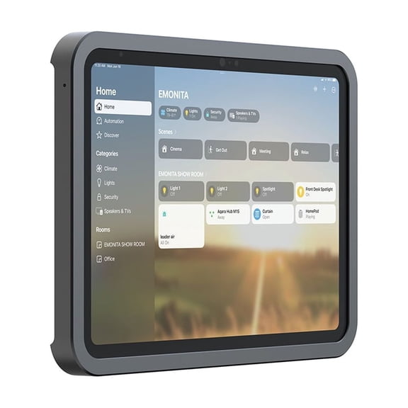 EMONITA iPad Wall Mount Frame for iPad (A16/ 10th gen) 11-Inch Full Tablet Charging Dock Station Wireless Chargers Stand
