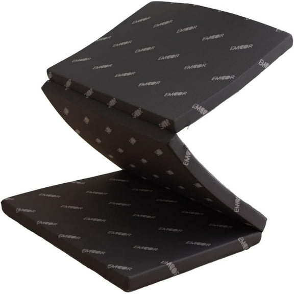 EMOOR 2in Tri-Fold Underlay Mattress for Japanese Futon Mattress Start High Resilience Foam 30D/180N Twin (77x38in) Dark Gray, Tatami Floor Sleeping