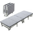 thumbnail image 1 of EMOOR MEHOL Folding Rollaway Bed with Mattress Gray, 4-Foldable Portable Japanese Compact-Size No Assembly, 1 of 6