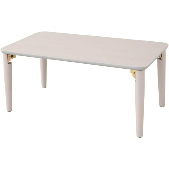 EMOOR Wood Folding Coffee Table Rectangle Medium (17.7"x31.5") Light Gray, Floor Sitting Low Table Small Space Minimalist Japanese Tatami Room