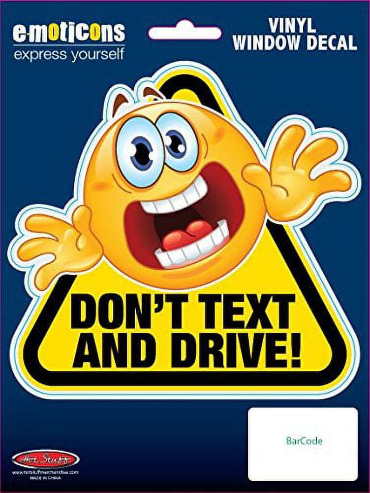 EMOTICON DONT TEXT AND DRIVE VINYL AUTO STICKER - brand new - Walmart.com