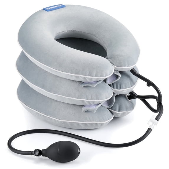 EMOWRASUL Cervical Neck Traction Device - Neck Traction Device for Neck Pain Relief (Gray)