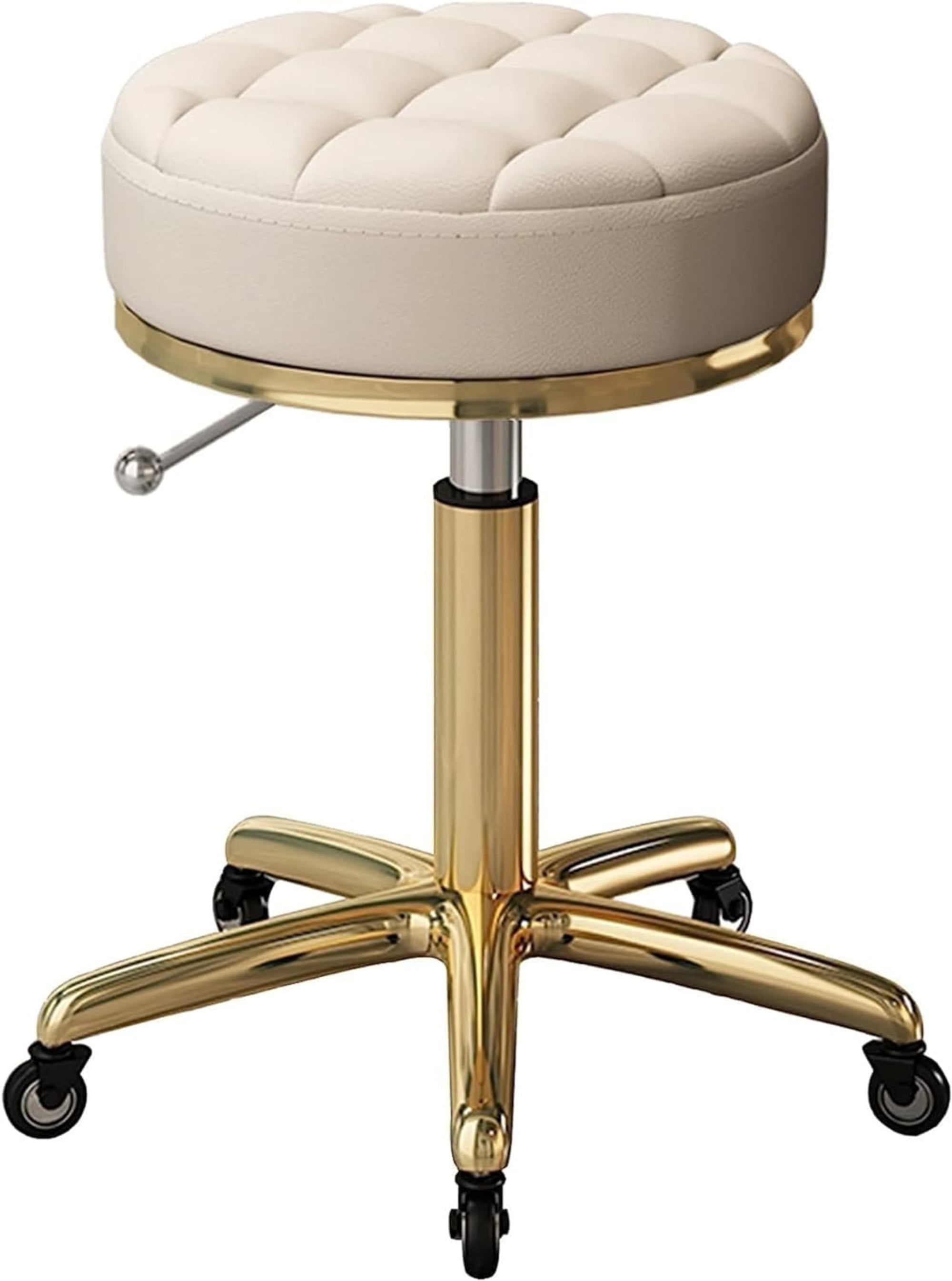 EMOWRASUL Metal 5Leg Counter Chair Adjustable Height Swivel Bar Stool