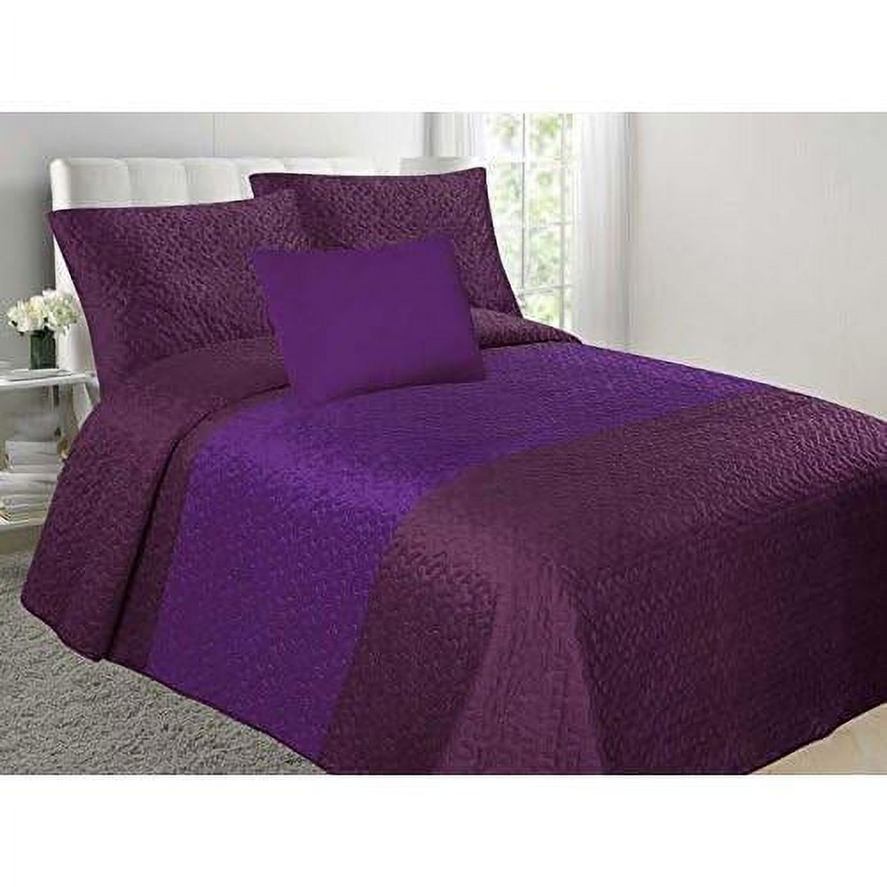 EMPIRE Allison 4Piece Soft Velvet Touch Quilted Bedspread MultiColor