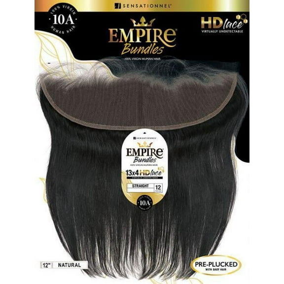 EMPIRE BUNDLES 10A 100% VIRGIN HUMAN HAIR 134 HD LACE CLOSURE 12"