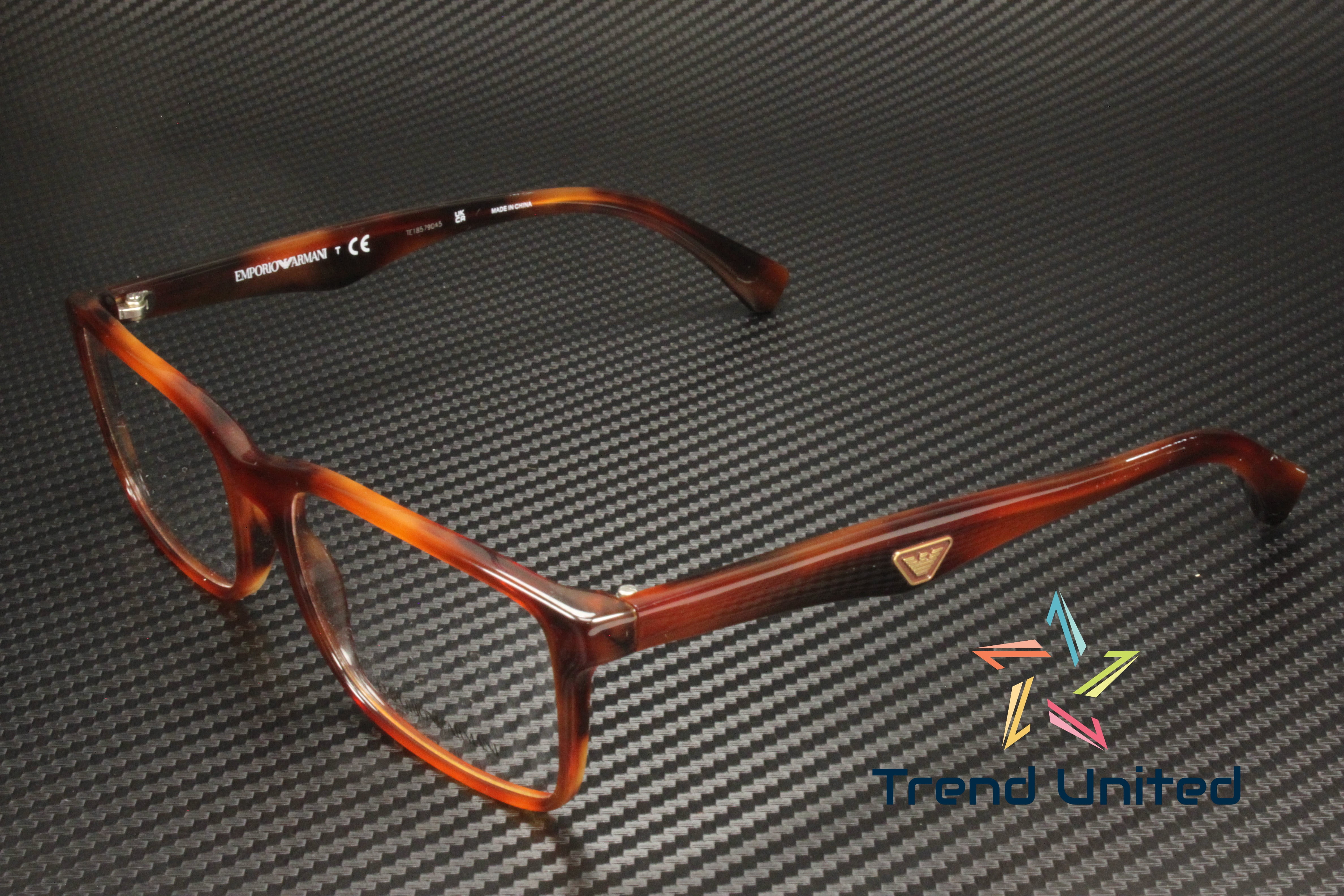 EMPORIO ARMANI EA3175 5297 Rectangle Striped Red Demo Lens  display picture 3